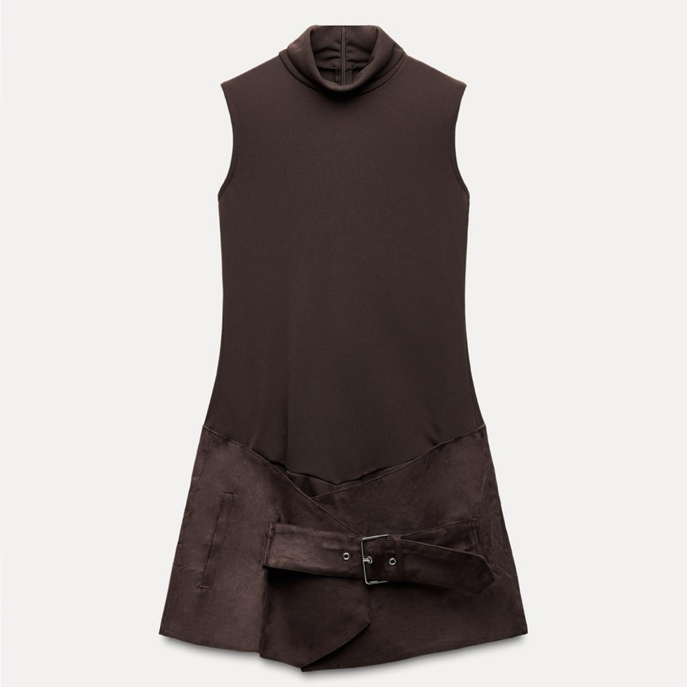 Zara Faux Suede Mini Dress
